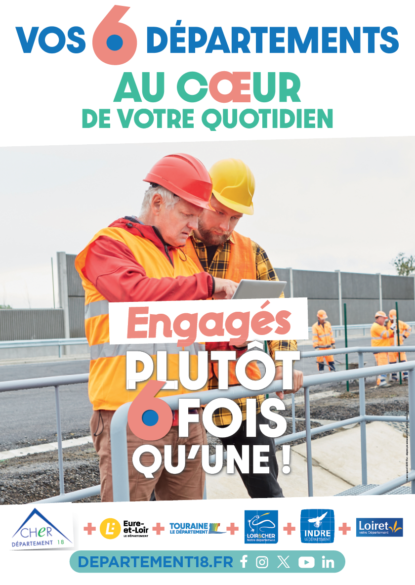 affiche incorporant les 6 départements du centre val de loire